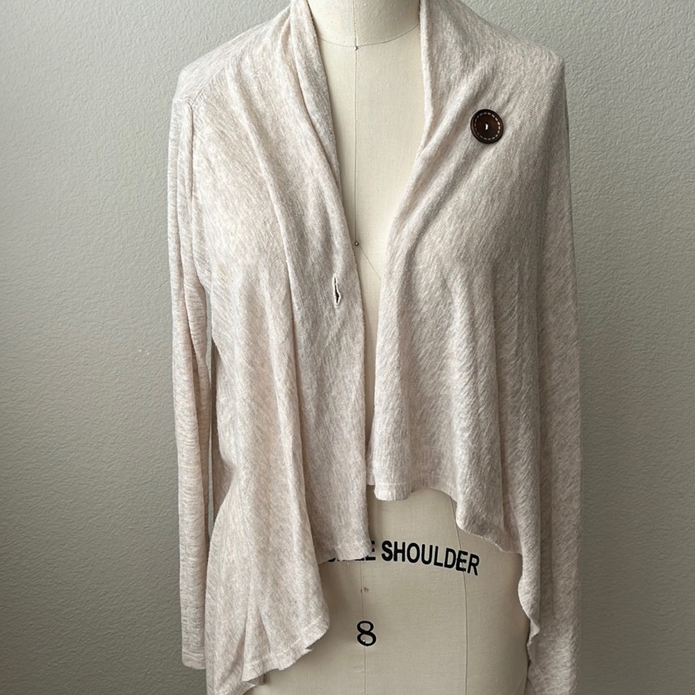 Bobeau one-button sweater cardigan